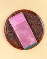 SC3667 - Litchi Silk With Jaquard Body And With Contrast Border
